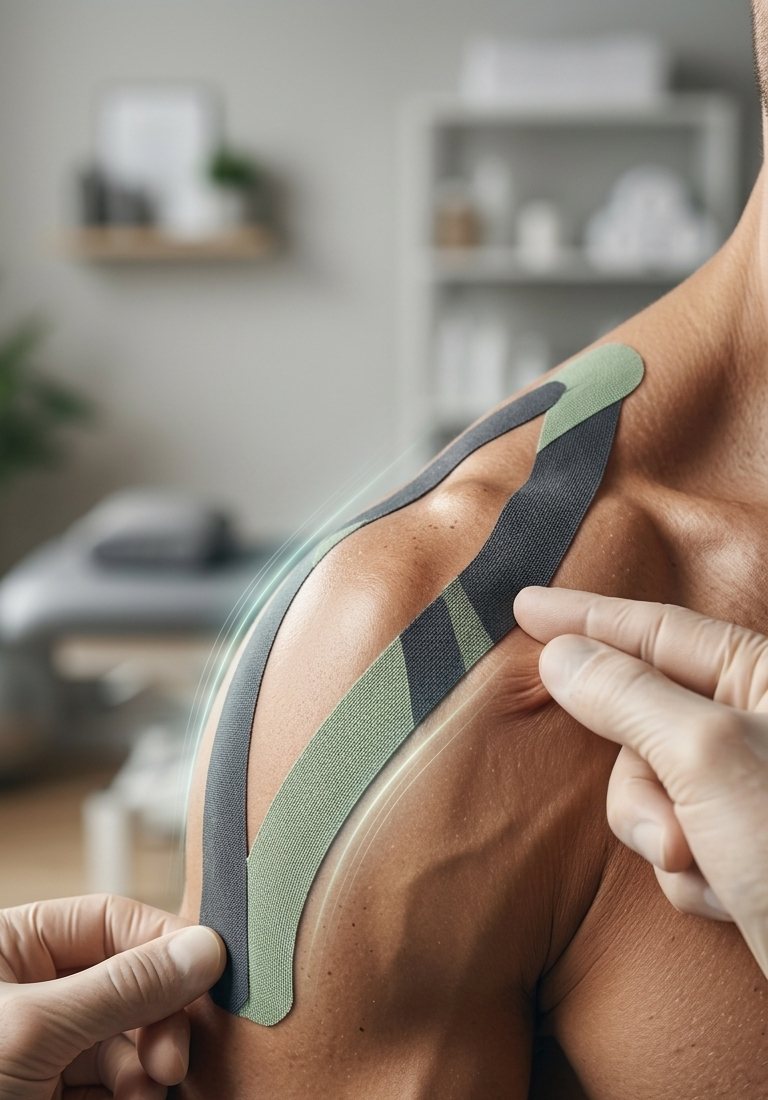 Kinesiotape an der Schulter